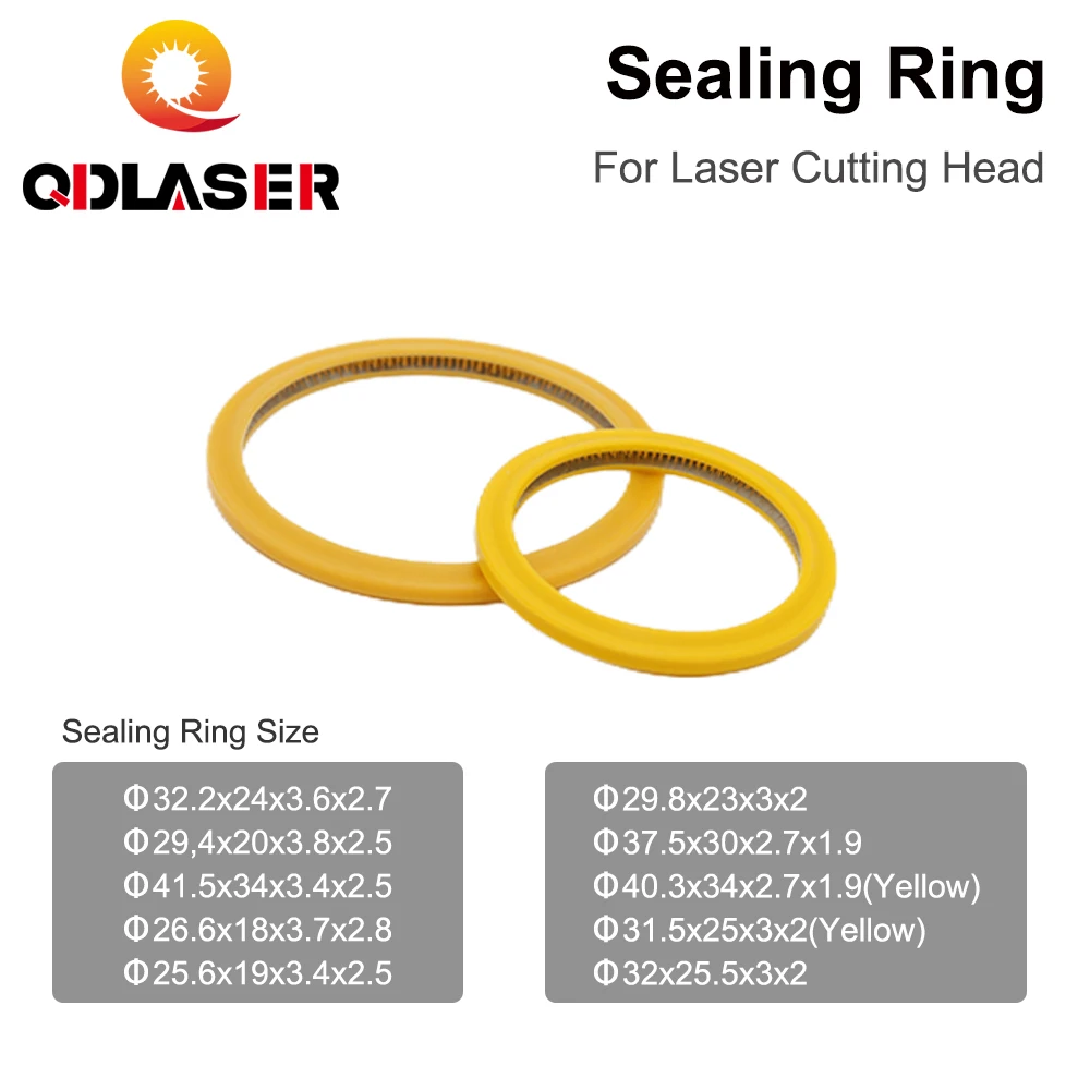 QDLASER 도장 링 개스킷 보호창, Raytools Precitec WSX Bodor용, 옐로우, 화이트, 파이버 레이저 헤드용, 맞춤형 사이즈