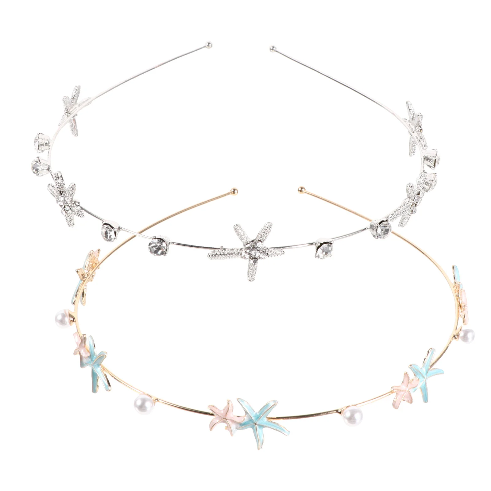 

Ободок с бриллиантами и морскими звездами, 2 шт.