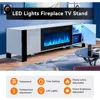 Fireplace TV Stand with 36" Fireplace, 70" Modern Entertainment Center LED Lights,TV Console Cabinet for TVs Up To 80" 4