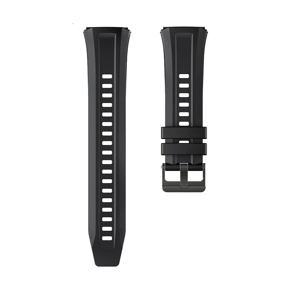 Silicone Sports Loop Watch Band with Metal Buckle Bracelet