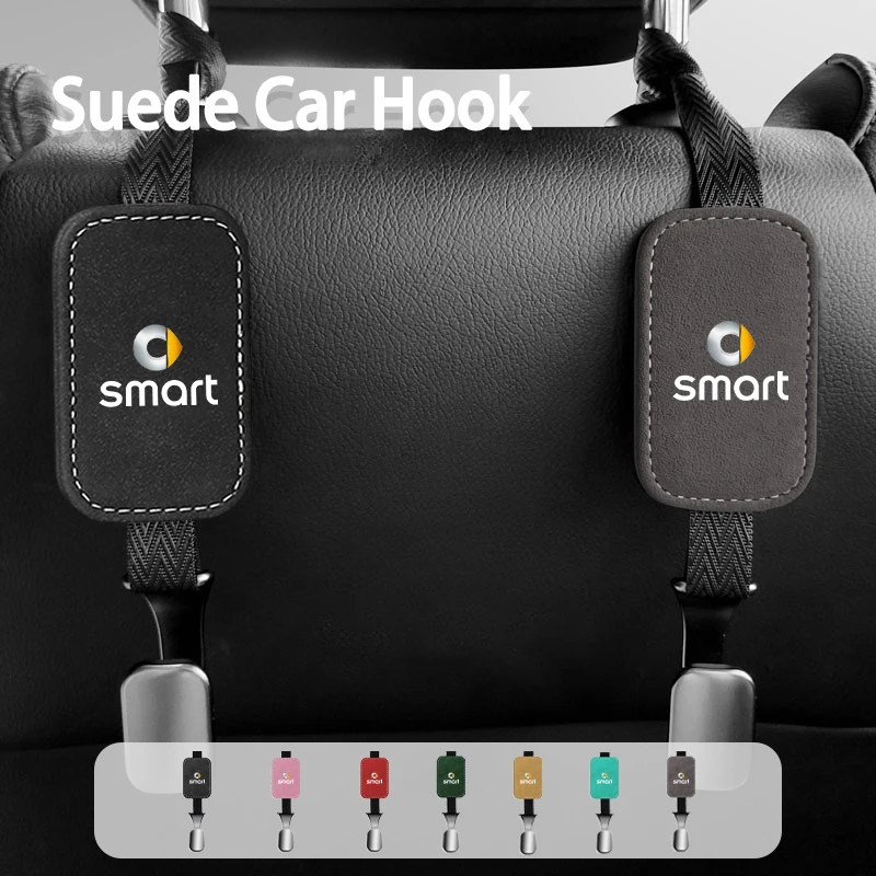 Per Smart Suede Car Seat Back Hook Storage Hanger Organizer Holder 451 450 Crossblade City Cabrio City-Coupe Roadster