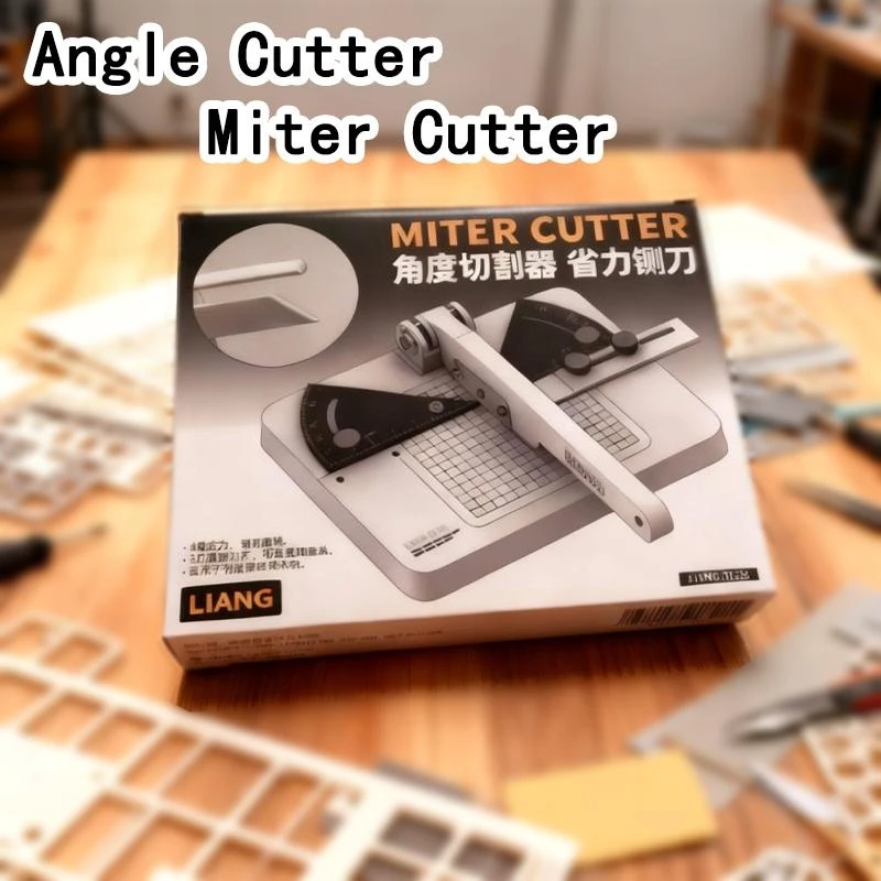 Liang Model Making Tools Model Cutting Tool Angle Cutter Labor-Saving Guillotine with 2 Replaceable Blades 0236a-b