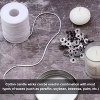 100Pcs Candle Holder 61m Cotton Candle Wick Smokeless Aromatherapy Cylindrical Candle Thread Candle Making Kit DIY Candle Maker 5