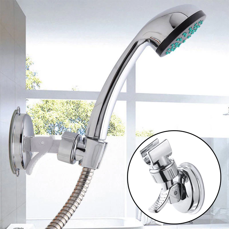 Description Picture 4 of itemBracket Shower Head Holder Easy To Install No Drilling Bathroom Suction Cup Wall Mounted Adjustable Replacement