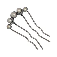 Korean U Shaped Pearl Hairpins Hair Clips for Women Elegant Style Metal Forks Vintage Pearl Hairpins Hair Styling Tools Gifts 6