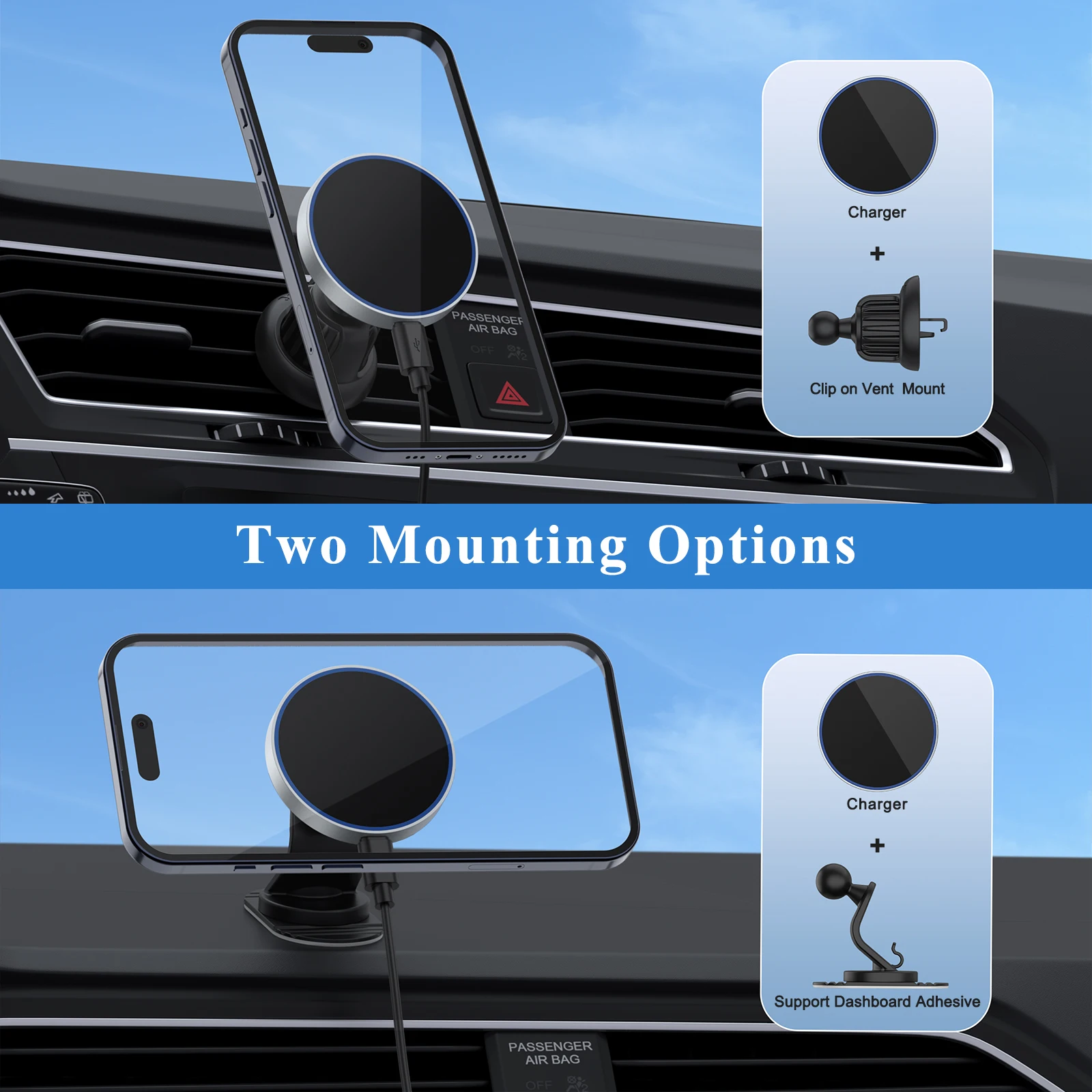 15W Magnetic Car Wireless Charger Phone Holder Stand for iPhone 15 14 13 12 Pro Max Samsung Car Mount Fast Charging Dock Station Phone charger,Car charger,Car phone charger,Phone charger station