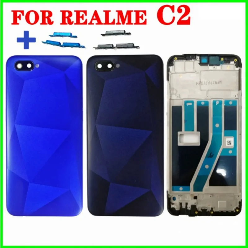 

Back Battery Cover housing For Realme C2 C2S LCD Front frame middle frame