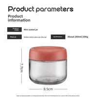 Set of 4 300ml Glass Jars with Lids Small Food Containers for Chia Pudding Jam Snack Yogurt Overnight Oats Candy 2