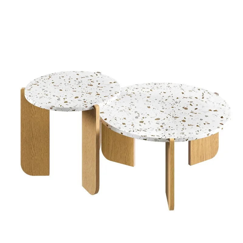 LOCAL Moderner Zusammenstellbarer Couchtisch, Beistelltisch, Couchtisch-Set für Wohnzimmer, Sofa-Beistelltisch und Balkon – Detail 20