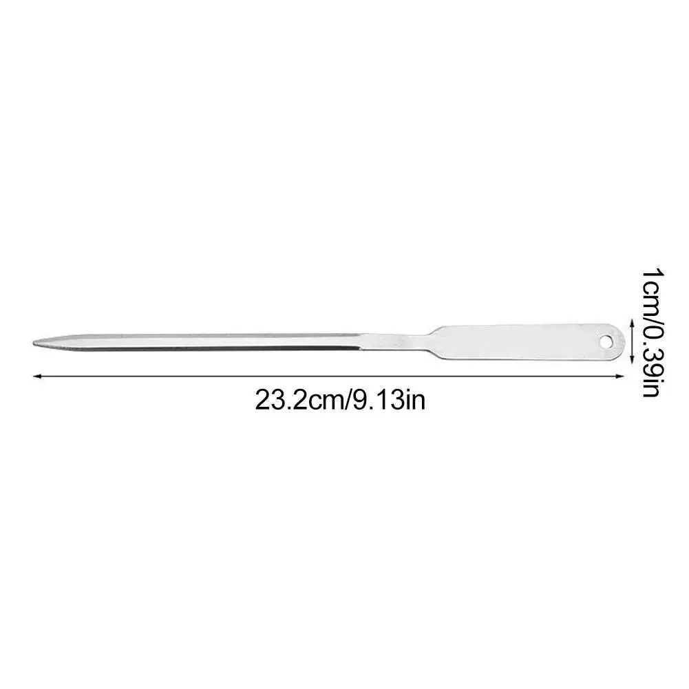2pcs Metal Silver Steel Portable Letter Opener Professional Office Equipment Envelope Cutter School Useful Stationery