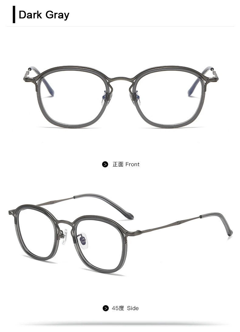 Italienische Marke, gleiches Design, Titanrahmen, Acetat-Ring, leichte Brille, Luxus-Männer und Frauen, große Namensbrille, handgefertigte Brillen – Detail 11