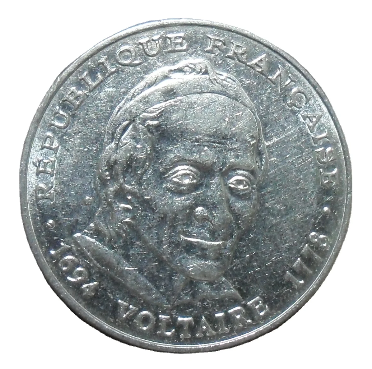 

Франция 1994 годовщина Вольтера 300, памятная монета в 5 франков