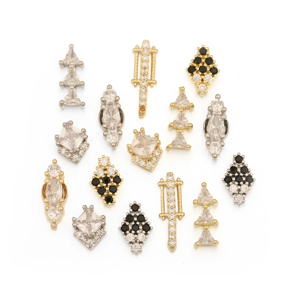 Cordial Design 50Pcs Jewelry Accessories/DIY Making/Cubic Zirconia Charms/Genuine Gold Plating/Hand Made/Fingernail Findings - cordial