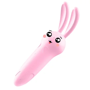 New Rabbit Vibrator For Female Masturbation G Spot Stimulation Adult Couple Sex Toys Mini AV Stick Adult Sex Toys 6