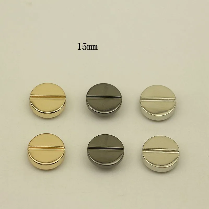 100Sets 10-15mm Round Rivet Nails Screw Studs Metal Buckles Snap Hook Bag Hardware Handbag Decorative DIY Leather Craft