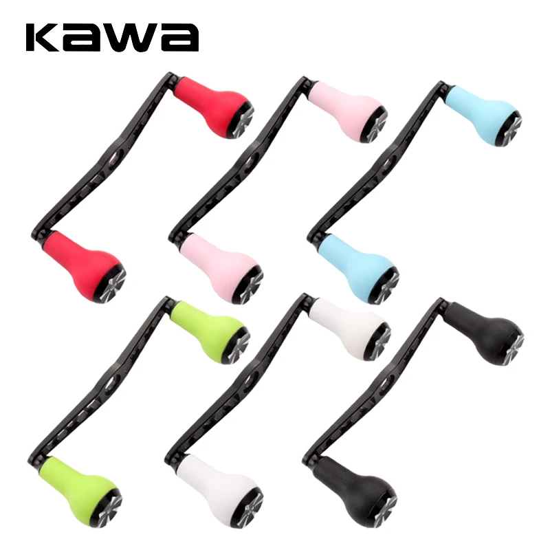 Kawa 1pc Fishing Reel Handle With TPE Knob For D/S/ABaitcasting Reel Hole Size 8*5/7*4mm Length 120mm Fishing DIY Reel Accessory