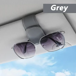 Magnetic Leather Sunglasses and Ticket Holder (Grey - 1 PC)