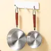 Oven Safe 304 Stainless Steel Frying Pan Professional Flat Bottom Nonstick Omelette Pan 12/16cm Small Open Skillet Home 3