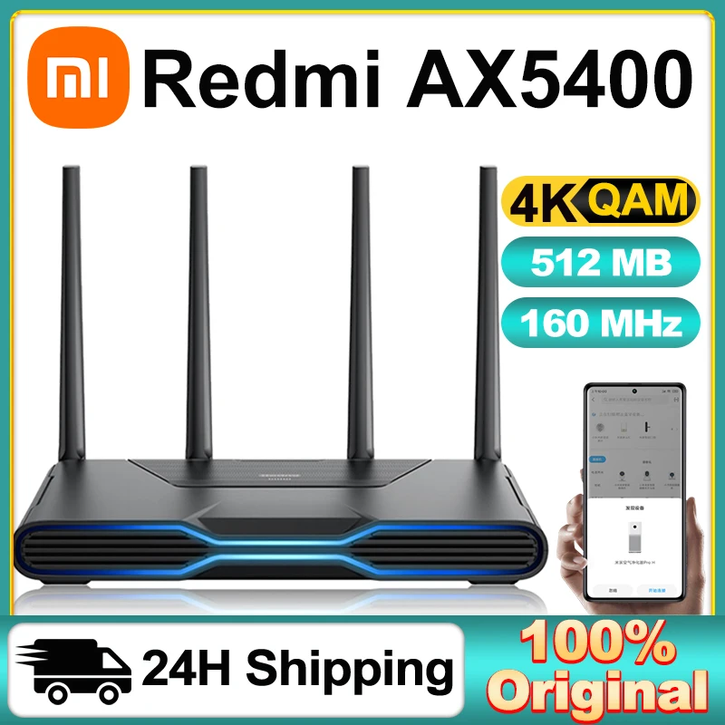 Xiaomi-Redmi-AX5400-Gaming-Wifi-Router-Mesh-Wi-Fi-6-2-5Gbps-RGB-Effects ...