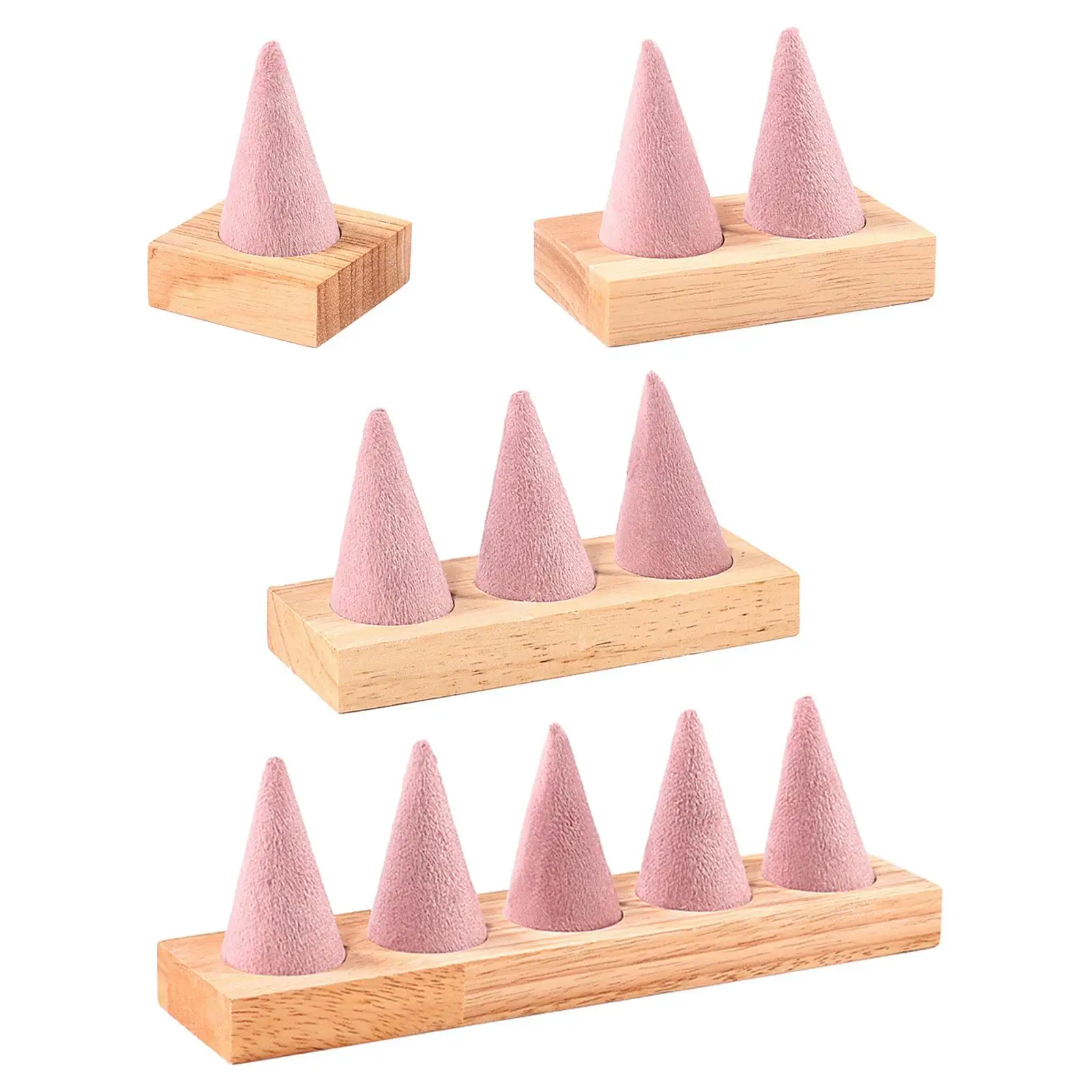 

Cone Shaped Rings Display Holder Storage Rack Showcase Elegant Rings Stand for Anniversary Shopping Mall Countertop Wedding Home