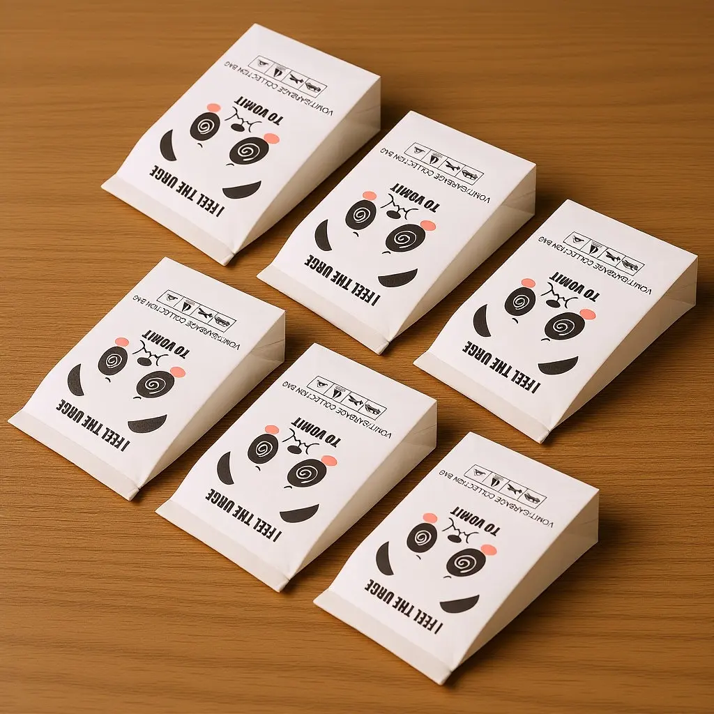 25pcs 일회용 구토 가방 대용량 멀미 방지 파우치 여행용 비행기 기차 버스 공..