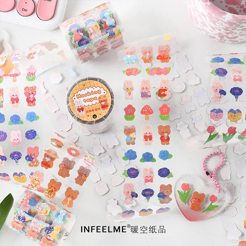 

Washi Tape Masking Tape Decorative Drink Bear Mushrooms Sticker For Diy Diary Planner Scrapbooking Art Craft Supplies