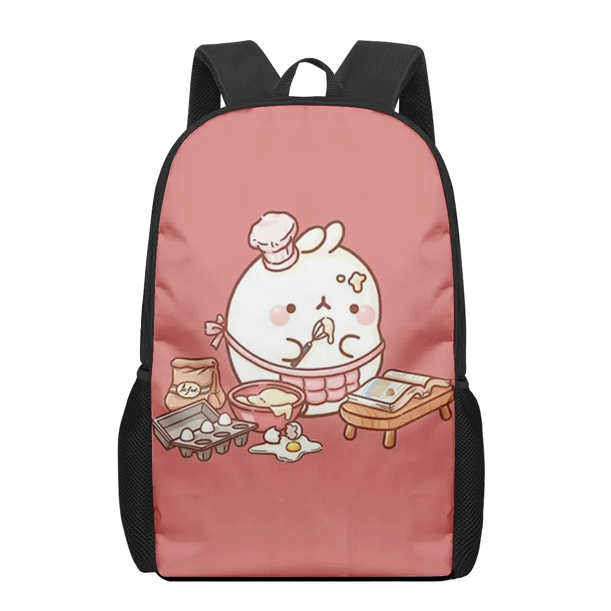 Korean cartoon molang 3D Pattern School Bag for Children Girls Boys Casual Book Bags Kids Backpack Boys Girls Schoolbags Bagpack
