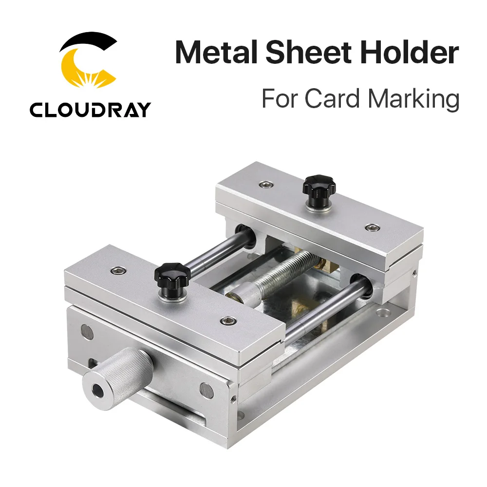 Cloudray 섬유 마킹 금속 시트 홀더, 마킹 부착 고정 브래킷, 레이저 마킹 기계 카드 마킹용 금속 고정 장치