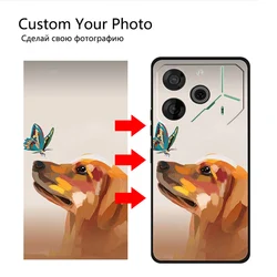 Personalized DIY Photo Text Silicone Phone Case - Custom Picture & Name Design Cover for Pova Neo (Custom Black Case)