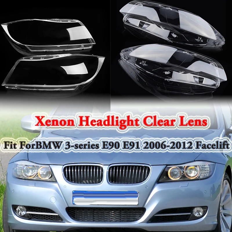 Car Headlamp Shade Xenon Headlight Clear Lens Shell Cover Fit For BMW 3