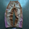 Cotton Stripes Pants New Fashion Hip Hop Street Mens Womens Y2k Embroidery Jogger Drawstring Sweatpants Oversize Cargo Trousers 1