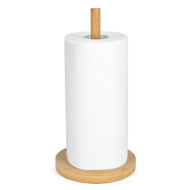 Porte-serviettes en papier rouleau en bois, support vertical, pot de poulet en papier, accessoires de rangement de toilette de cuisine, tissu chaud 2