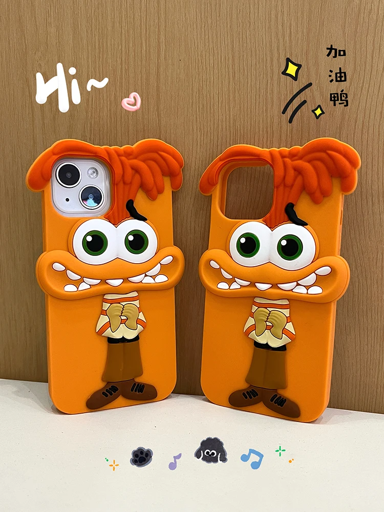 Cute 3D Cartoon Funny Animal Joy Soft Silicone Creative Phone Case For