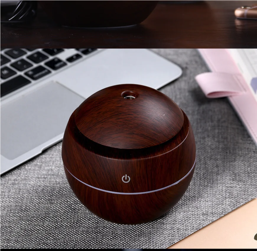 Mini Home Wood Grain Air Humidifier Electric Air Aroma Diffuser Purifie USB Ultrasonic Mist Sprayer Essential Oil Fragrance