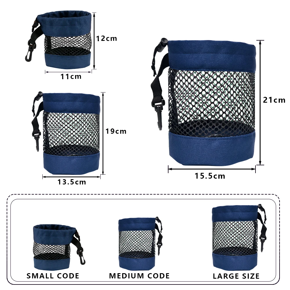 Premium Black Golf Ball Pouch with Durable Mesh Nylon and Clip