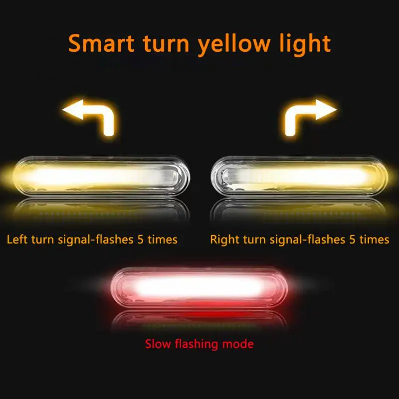 

Велосипедный умный задний фонарь, горный задний фонарь, перезаряжаемый от USB, для ночной езды на велосипеде, Передний фонарь, задний фонарь, набор