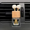 8ml Empty Car Air Freshener Pendant Clip Vent Outlet Diffuser Essential Oil Glass Vial with Wooden Cap Car Fragrance Container 5
