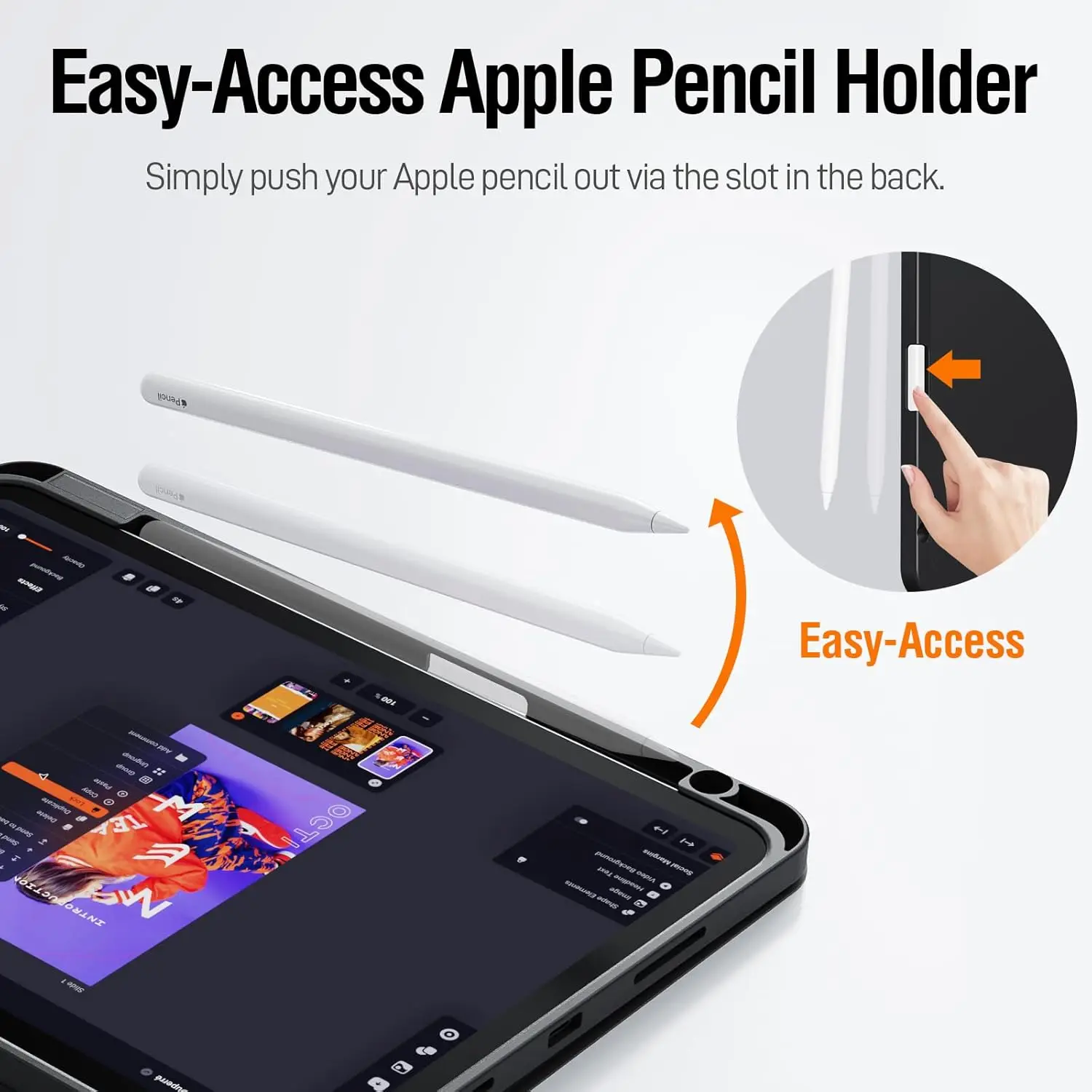 Magnetic Flip Smart Cover with Auto Wake/Sleep Function