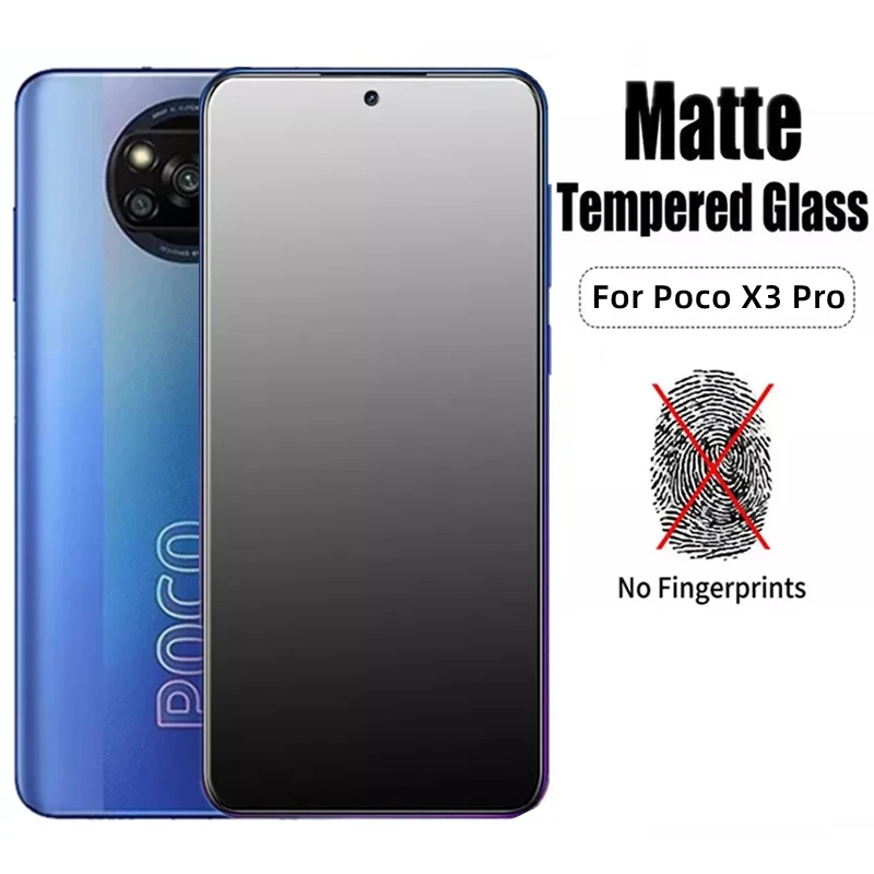 Закаленное стекло для Xiaomi Poco X3 F2 M3 M4 Pro F3 GT 5G матовые Защитные пленки экрана X3(NFC) X3Pro