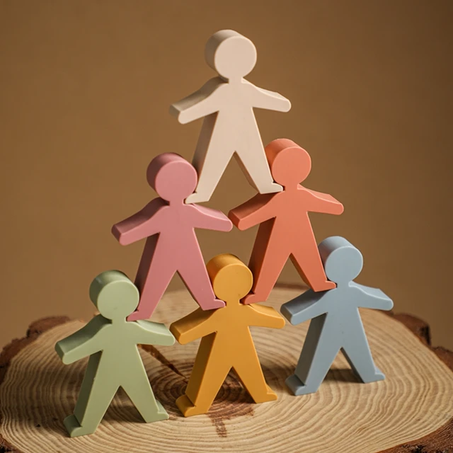 12pcs Baby Silicone Toy BPA Free Montessori Educational Toy Stacking Building Blocks Toys Parent-child Balance Games Kids Gifts 1