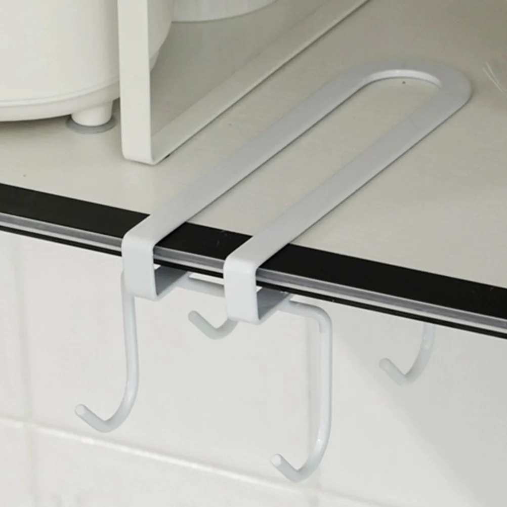 

Mug Hooks Under Cabinet Coffee Cup Storage Rack Clothes Hangers Punch Free Organizer