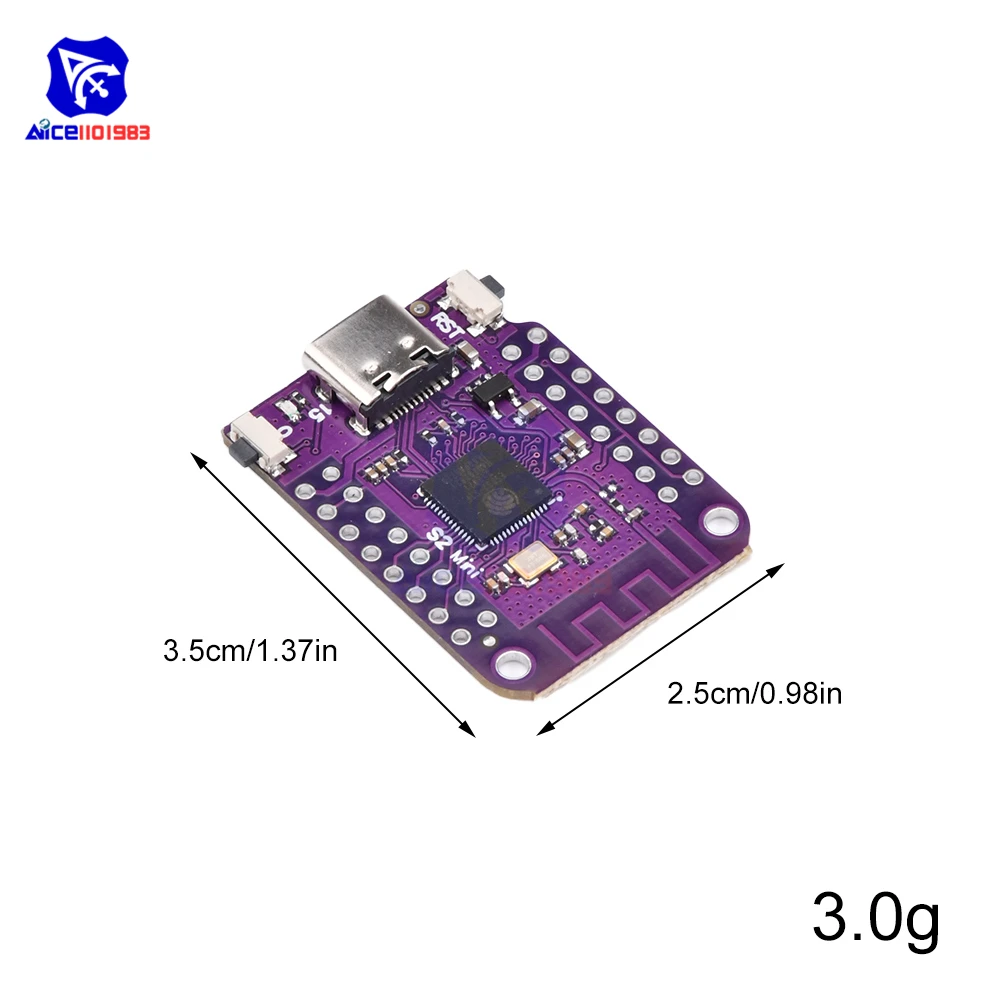 S2 Mini ESP32 S2 Modulo - Scheda Di Sviluppo WiFi Con 4MB Flash E 2MB PSRAM, Compatibile Con Arduino E MicroPython (5 Pezzi) - Foto 8