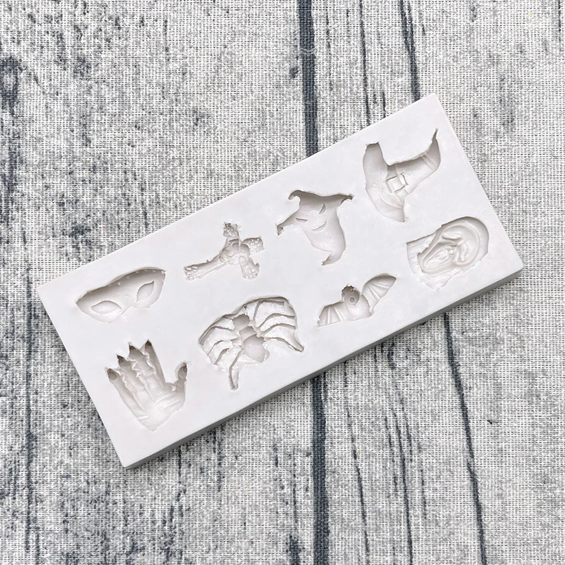 Halloween Bat Spinne Eule Silikon Sugar Mold Schokolade Cupcake Backen Fondant Kuchen Dekorieren Werkzeuge – Detail 4