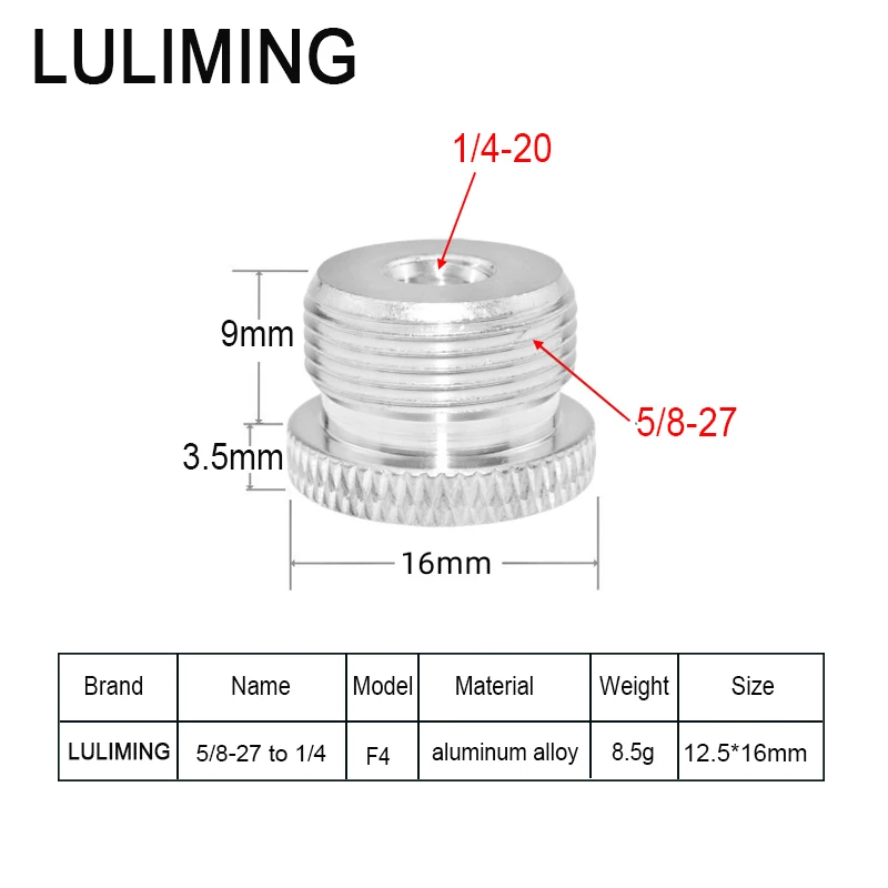 Universal Conversion Screw Adapter for Microphone and Photography Setup