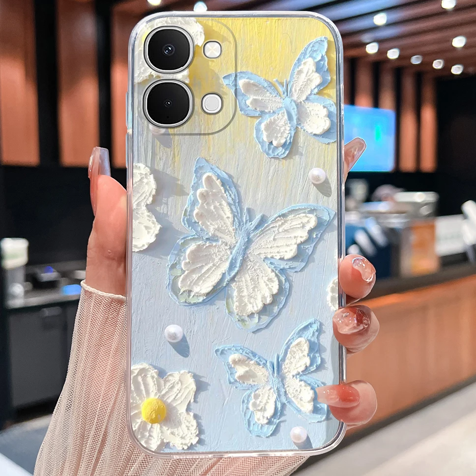 Cute Cat Cartoon Soft TPU Protective Phone Case - Clear Silicone Shockproof Cover