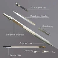 Metal Mechanical Pencil Low Center of Gravity Retractable Nib Automatic Pencil Painting Writing Office School Stationery 5