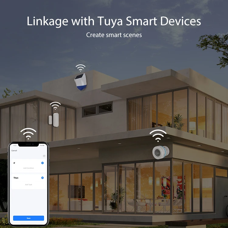 Tuya Smart Zigbee/Wifi Siren Alarm Waterproof Outdoor With Solar And USB Power S