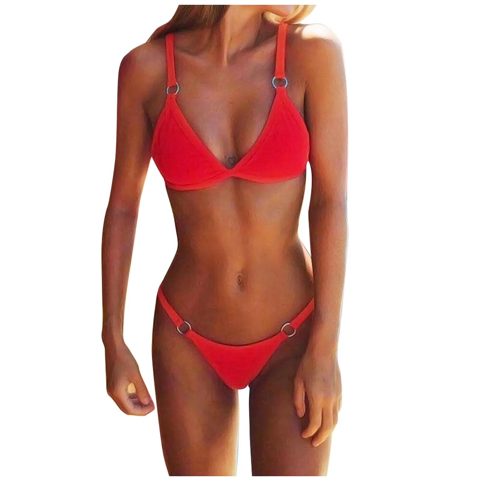 Push Up Bra Bikini Set Women Sexy Solid Bikinis Two Piece