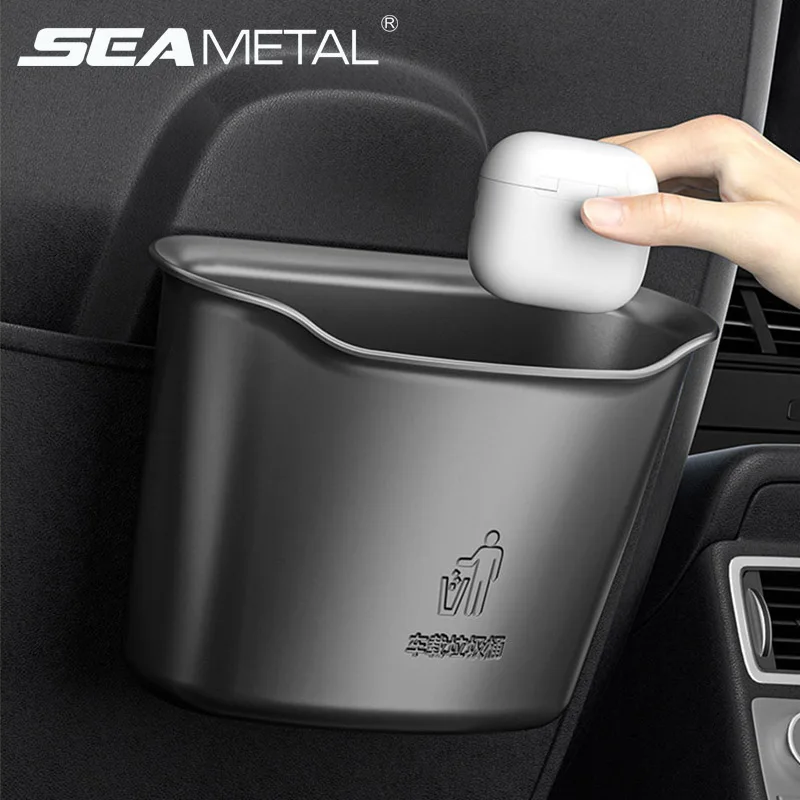 Car Trash Box with Mobile Phone Holder Hook