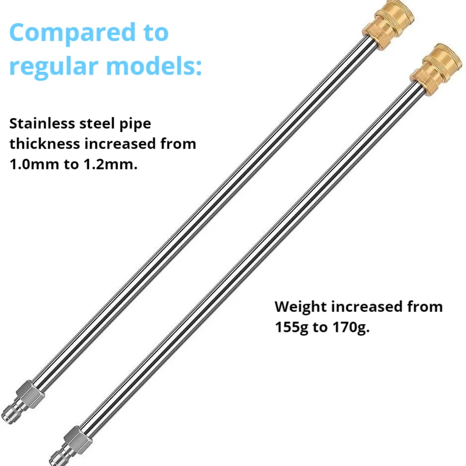 Pressure Washer Extension Wand Stainless Steel Quick Connect 1/4 Inch Heavy-Duty Upgrade